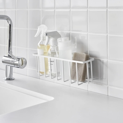 Yamazaki - Καλάθι Οργάνωσης Νεροχύτη/Μπάνιου Με Φιλμ Σιλοκόνης WH Large