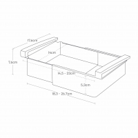 Yamazaki - Tower. Επεκτεινόμενος Under Shelf Δίσκος Ψυγείου