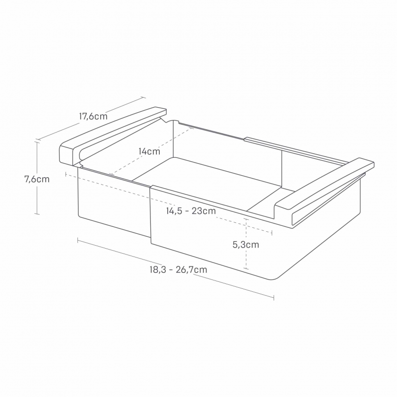 Yamazaki - Tower. Επεκτεινόμενος Under Shelf Δίσκος Ψυγείου