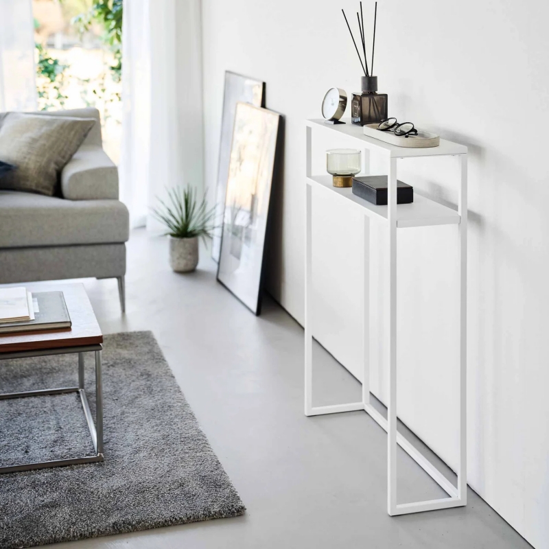 Yamazaki - Tower. Κονσόλα Εισόδου Με Ράφι Metal WH