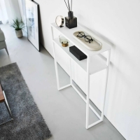 Yamazaki - Tower. Κονσόλα Εισόδου Με Ράφι Metal WH