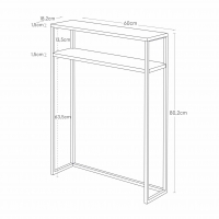Yamazaki - Tower. Κονσόλα Εισόδου Με Ράφι Metal BK