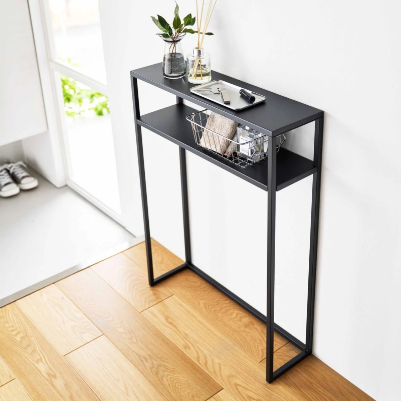 Yamazaki - Tower. Κονσόλα Εισόδου Με Ράφι Metal BK