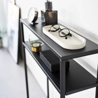 Yamazaki - Tower. Κονσόλα Εισόδου Με Ράφι Metal BK