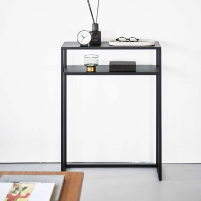 Yamazaki - Tower. Κονσόλα Εισόδου Με Ράφι Metal BK Yamazaki - Tower. Κονσόλα Εισόδου Με Ράφι Metal BK