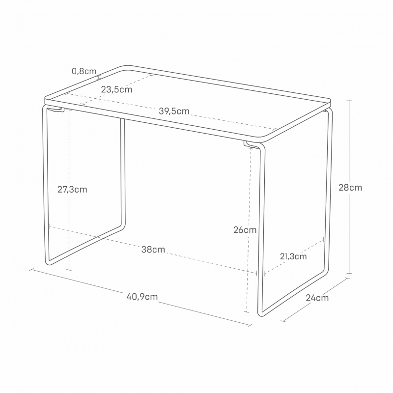 Yamazaki - Πτυσσόμενο & Στοιβαζόμενο Ράφι Κουζίνας WH Large