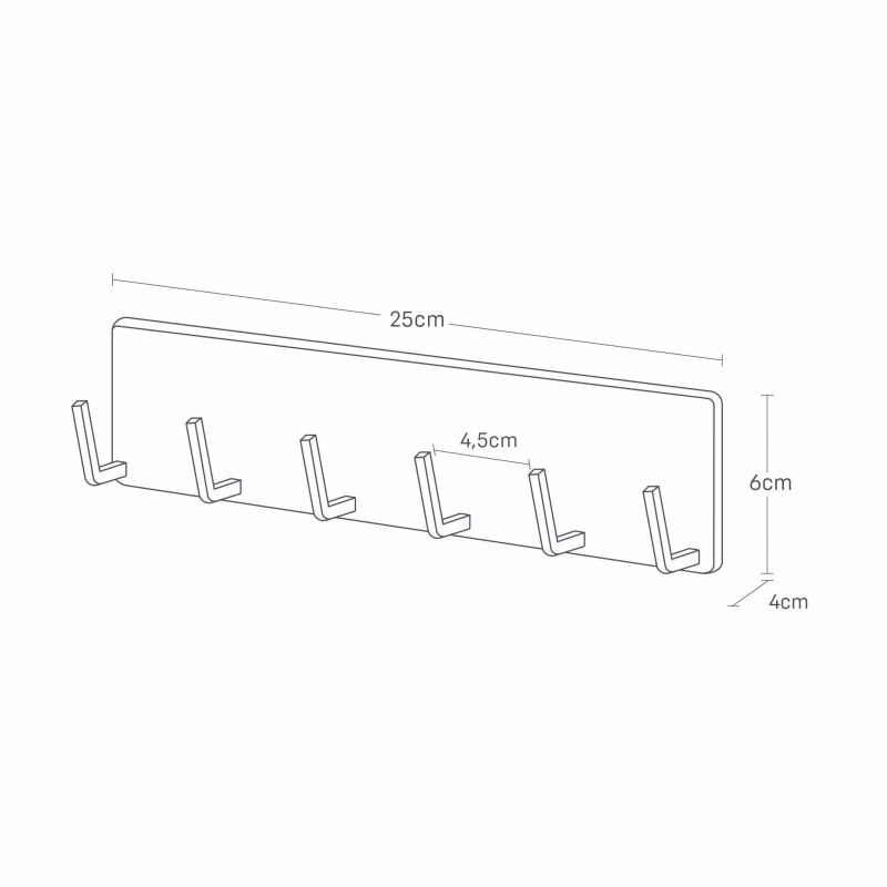 Yamazaki - Tower. Επιτοίχια Κρεμάστρα Για Εργαλεία Κουζίνας 6 Θέσεων BK Yamazaki - Tower. Επιτοίχια Κρεμάστρα Για Εργαλεία Κουζίνας 6 Θέσεων BK