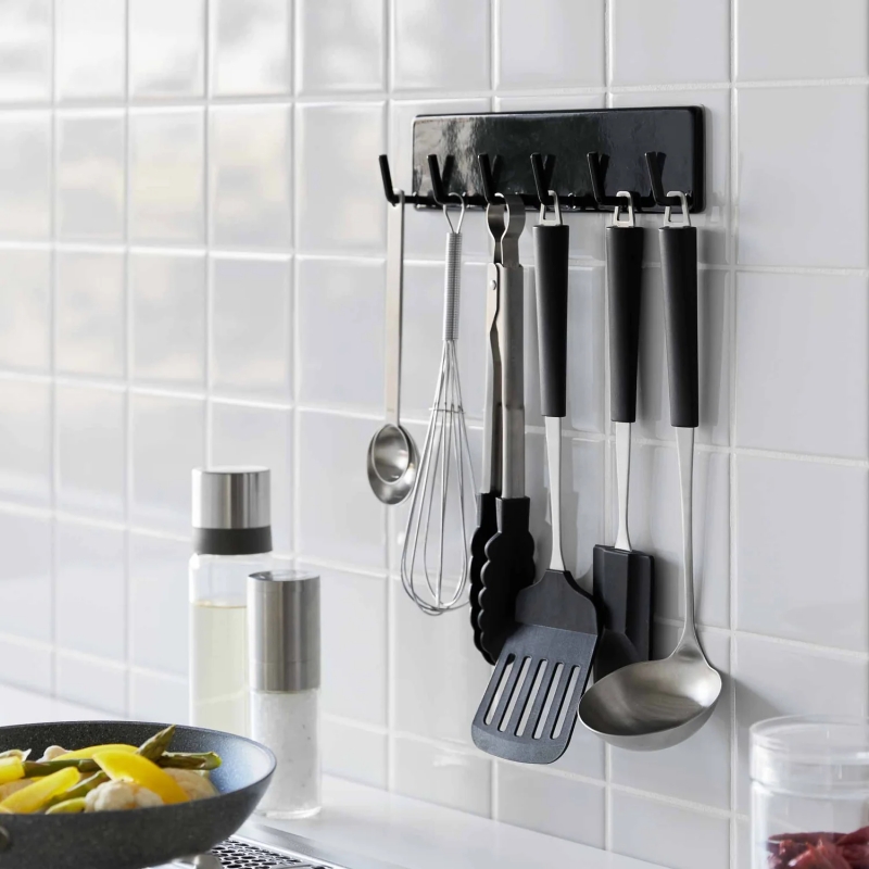 Yamazaki - Tower. Επιτοίχια Κρεμάστρα Για Εργαλεία Κουζίνας 6 Θέσεων BK Yamazaki - Tower. Επιτοίχια Κρεμάστρα Για Εργαλεία Κουζίνας 6 Θέσεων BK