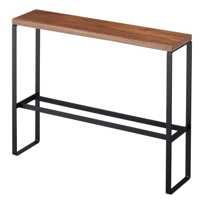 Yamazaki - Ράφι Για Παντόφλες Με Ξύλινη Επιφάνεια 12x50x41cm BK