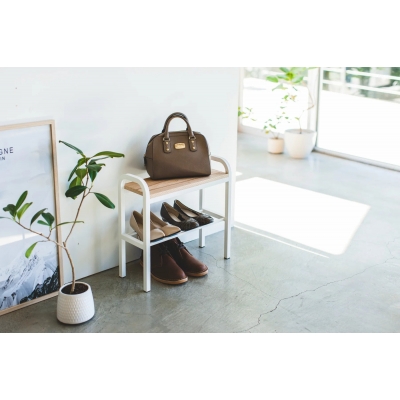 Yamazaki - Ράφι Για Παπούτσια Με Ξύλινη Επιφάνεια 48x19x46cm WH Yamazaki - Ράφι Για Παπούτσια Με Ξύλινη Επιφάνεια 48x19x46cm WH