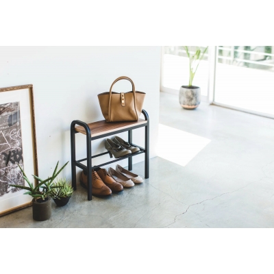 Yamazaki - Ράφι Για Παπούτσια Με Ξύλινη Επιφάνεια 48x19x46cm BK Yamazaki - Ράφι Για Παπούτσια Με Ξύλινη Επιφάνεια 48x19x46cm BK