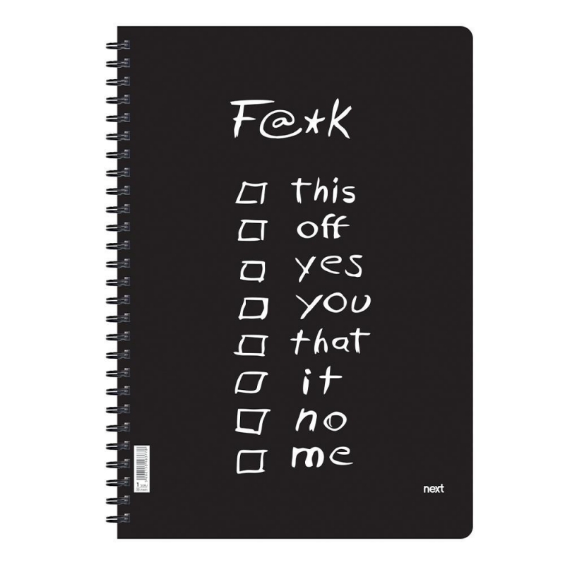 Next trends the F word τετράδιο σπιράλ 2 θέματα 70 φύλλα 21x29εκ. Next trends the F word τετράδιο σπιράλ 2 θέματα 70 φύλλα 21x29εκ.
