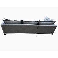 Καναπές γωνιακός Nextdeco Siegfried δεξιά γωνία γκρι Y85x286x183εκ.