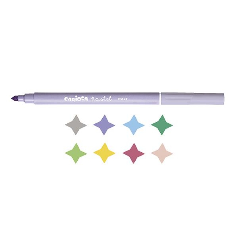 Carioca μαρκαδόροι pastel 8 χρωμάτων Carioca μαρκαδόροι pastel 8 χρωμάτων