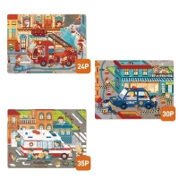 Mideer παζλ 3 σε1 - Level Up 3 "Busy Community helpers" 24,30 - 35τμχ Mideer παζλ 3 σε1 - Level Up 3 "Busy Community helpers" 24,30 - 35τμχ