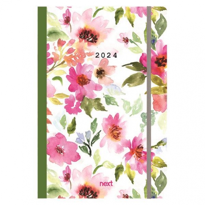 Next ημερολόγιο 2024 Trends ημερήσιο flexi με λάστιχο 12x17εκ. Flowers