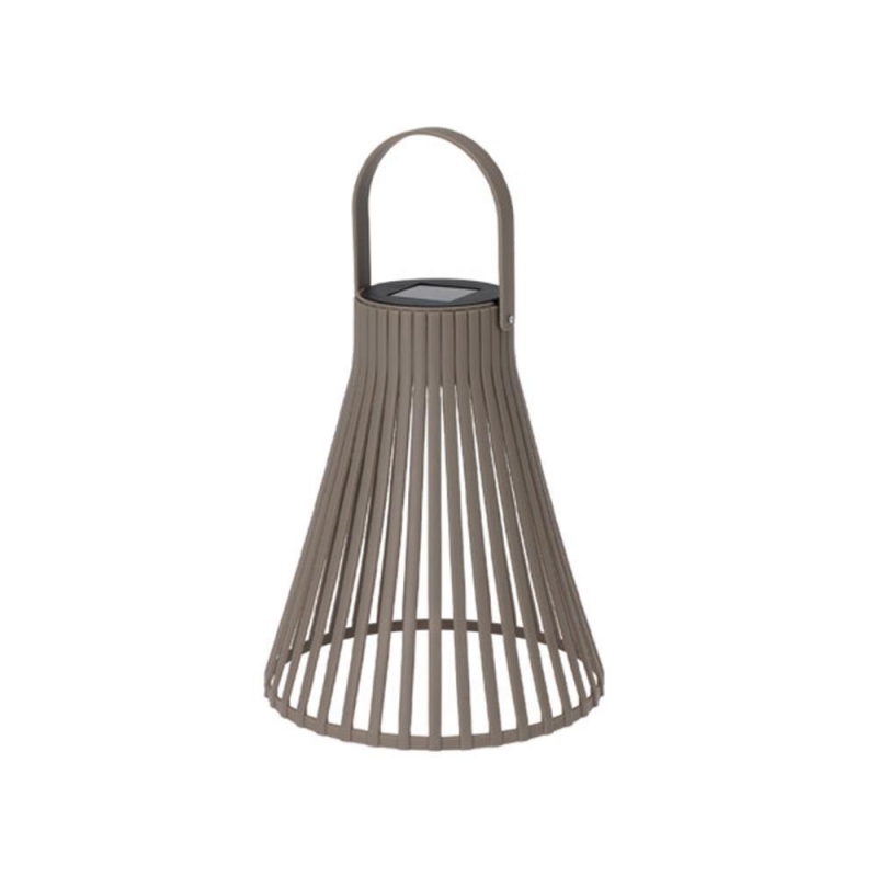 Ηλιακό φανάρι με led φωτισμό καφέ 20×20×24εκ.