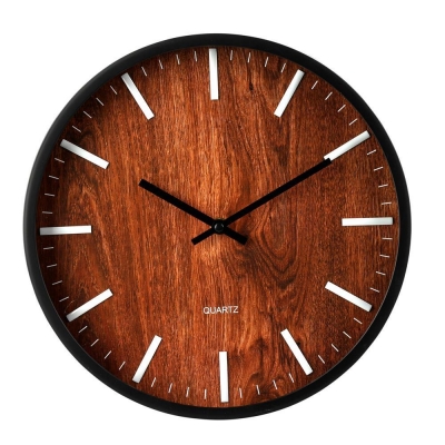 Ρολόι τοίχου καφέ-μαύρο Ø30εκ. Ρολόι τοίχου καφέ-μαύρο Ø30εκ.