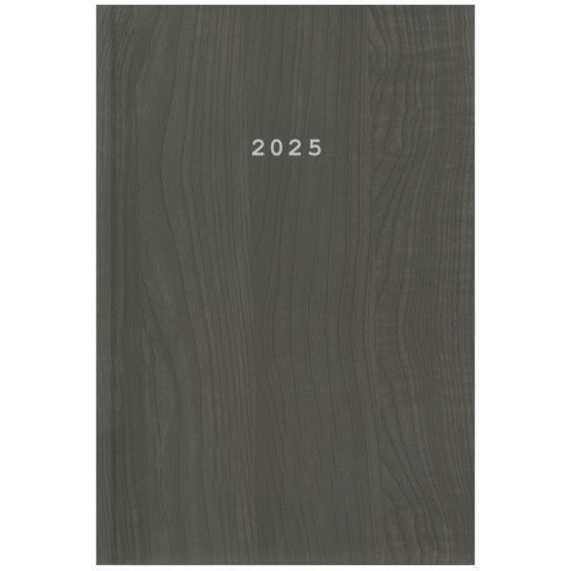 Next ημερολόγιο 2025 wood ημερήσιο δετό καφέ 12x17εκ.
