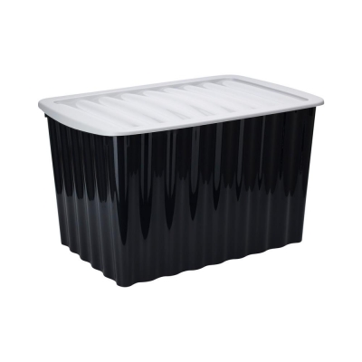 Κουτί αποθήκευσης με καπάκι μαύρο Y35x60x40εκ. Κουτί αποθήκευσης με καπάκι μαύρο Y35x60x40εκ.