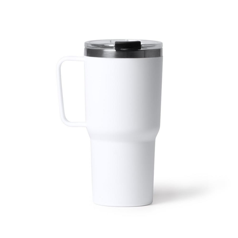 Θερμός - κούπα 600 ml λευκή ανοξείδωτο ατσάλι Υ18,9xØ9εκ. Θερμός - κούπα 600 ml λευκή ανοξείδωτο ατσάλι Υ18,9xØ9εκ.
