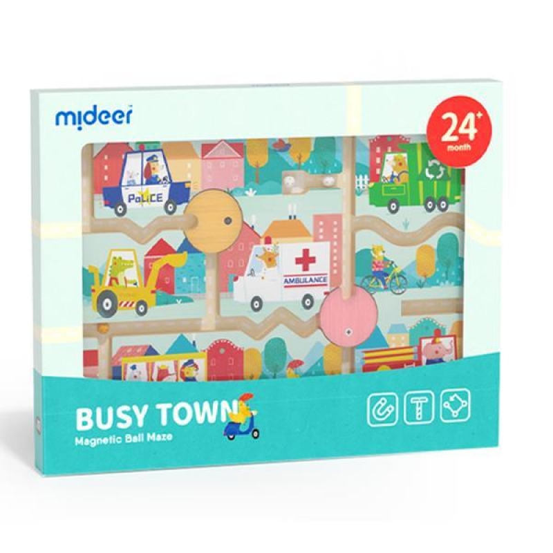 Mideer μαγνητικός λαβύρινθος "Busy Town"