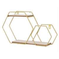 Ράφι επιτοίχιο Nextdeco minimal εξάγωνο χρυσό Υ25x25x12εκ. Ράφι επιτοίχιο Nextdeco minimal εξάγωνο χρυσό Υ25x25x12εκ.