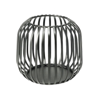 Κηροπήγιο μεταλλικό για ρεσώ μαύρο 12,5x11,4εκ