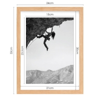 Κορνίζα τοίχου ξύλινη με ακρυλικό τζάμι Υ30x21εκ.