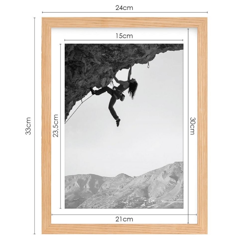 Κορνίζα τοίχου ξύλινη με ακρυλικό τζάμι Υ30x21εκ.