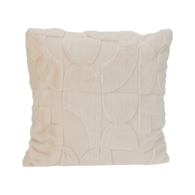 Μαξιλάρι διακοσμητικό ανάγλυφη υφή μπεζ 45x45εκ.