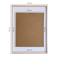 Κορνίζα τοίχου μεταλλική ροζ-χρυσή με ακρυλικό τζάμι 40x30εκ.