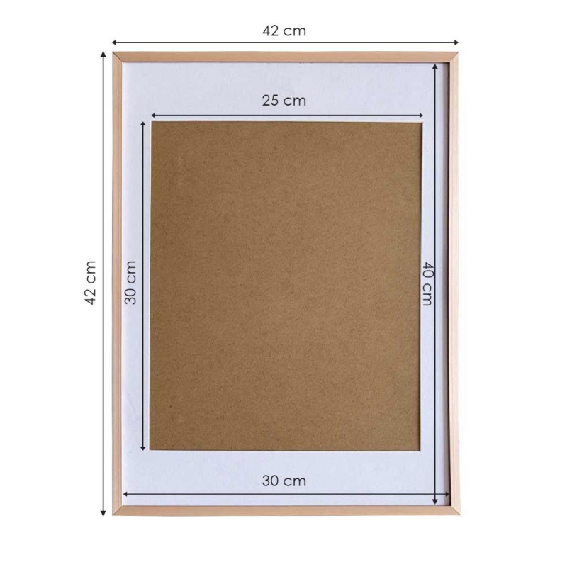 Κορνίζα τοίχου μεταλλική ροζ-χρυσή με ακρυλικό τζάμι 40x30εκ.