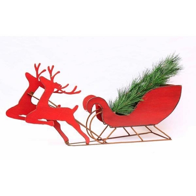 Χριστουγεννιάτικο διακοσμητικό ξύλινο έλκηθρο με φως Υ18,5x60x12,5εκ. Χριστουγεννιάτικο διακοσμητικό ξύλινο έλκηθρο με φως Υ18,5x60x12,5εκ.