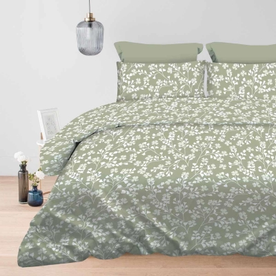 Σετ υπέρδιπλα σεντόνια Daisy olive από 100% βαμβάκι 245x260εκ. Σετ υπέρδιπλα σεντόνια Daisy olive από 100% βαμβάκι 245x260εκ.