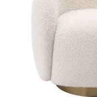 Πολυθρόνα Nextdeco Bouclé Scot μπεζ με χρυσή βάση 54x57xΥ75εκ. Πολυθρόνα Nextdeco Bouclé Scot μπεζ με χρυσή βάση 54x57xΥ75εκ.