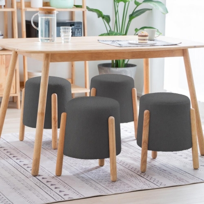 Σκαμπό Nextdeco Natural γκρι Υ46,5x38x37,5εκ.