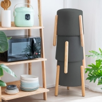 Σκαμπό Nextdeco Natural γκρι Υ46,5x38x37,5εκ.