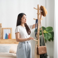 Καλόγερος Nextdeco Natural μασίφ ξύλο Υ175xØ41εκ.