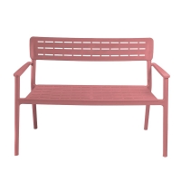 Παγκάκι πλαστικό Nextdeco κόκκινο PP UV protection Υ83×116,8×60εκ.