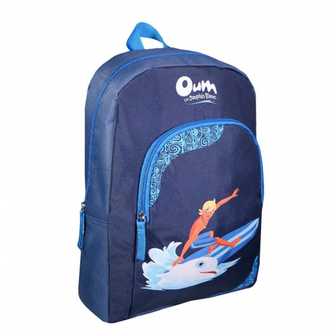 Bagtrotter τσάντα πλάτης νηπίου "Oum Le Dauphin Blue" με 2 θήκες Υ31x24x8εκ.