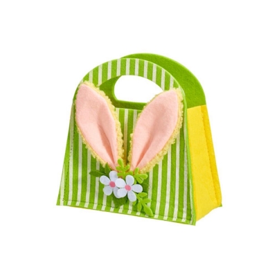 Τσάντα με αυτιά λαγού τσόχινη πράσινη 15,5×7×16εκ. Τσάντα με αυτιά λαγού τσόχινη πράσινη 15,5×7×16εκ.