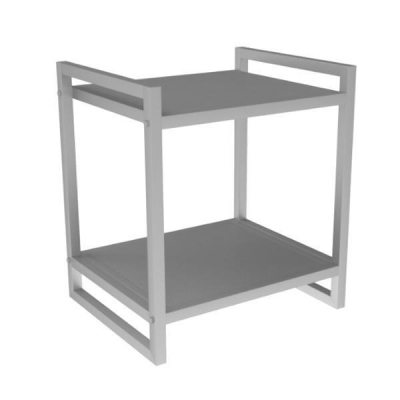 Κομοδίνο τραπέζι μεταλλικό Nextdeco 2 επιπέδων ασημί Υ50x40x35εκ Κομοδίνο τραπέζι μεταλλικό Nextdeco 2 επιπέδων ασημί Υ50x40x35εκ