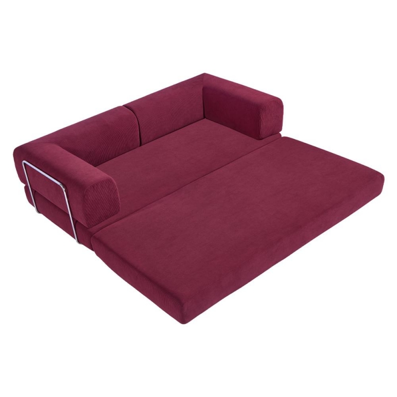 Compressed Nextdeco καναπές-κρεβάτι μπορντώ 200x100x75εκ. Compressed Nextdeco καναπές-κρεβάτι μπορντώ 200x100x75εκ.
