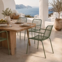 Καρέκλα μεταλλική Nextdeco πράσινη 57x57xΥ79εκ. Καρέκλα μεταλλική Nextdeco πράσινη 57x57xΥ79εκ.