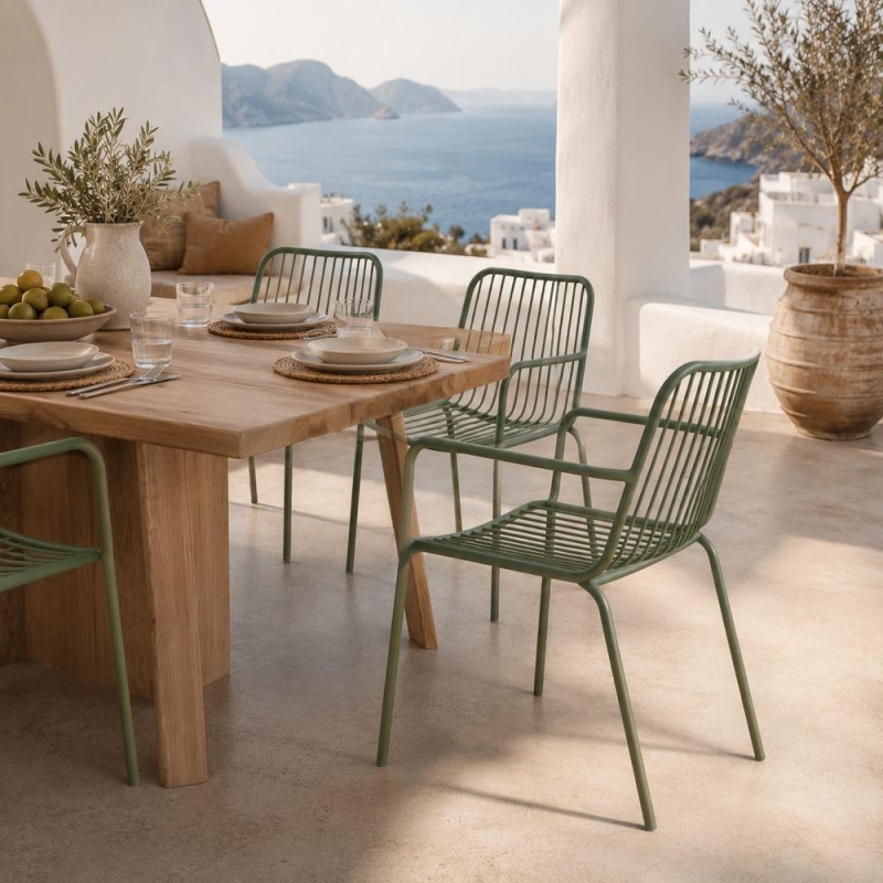 Καρέκλα μεταλλική Nextdeco πράσινη 57x57xΥ79εκ. Καρέκλα μεταλλική Nextdeco πράσινη 57x57xΥ79εκ.
