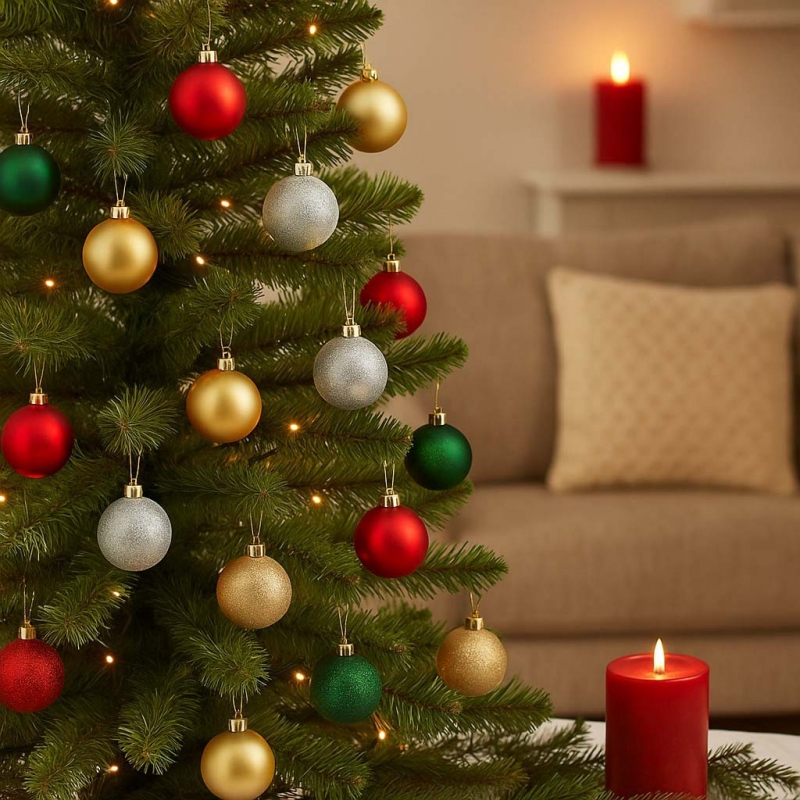 Σετ 20 χριστουγεννιάτικες γυάλινες μπάλες χρυσές Ø6εκ.