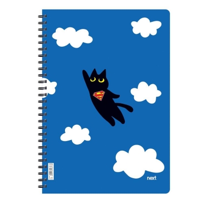 Next trends super cat τετράδιο σπιράλ 3 θέματα 105 φύλλα 21x29εκ.