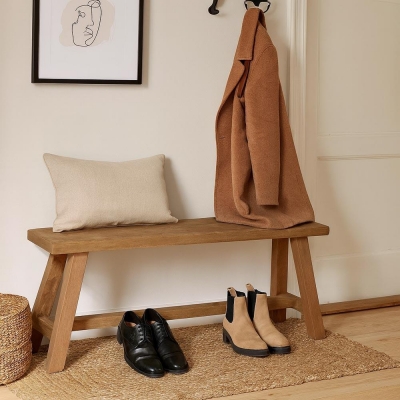 Παγκάκι ξύλινο Nextdeco Tribeca ανακυκλωμένο ξύλο teak Υ50x20x120εκ.