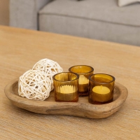 Μπωλ διακοσμητικό Nextdeco Tribeca ανακυκλωμένο ξύλο teak Y5x28x14εκ.